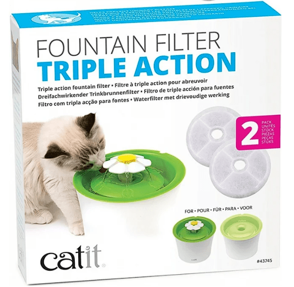 Filtres à triple action pour fontaine chat Cat-it
